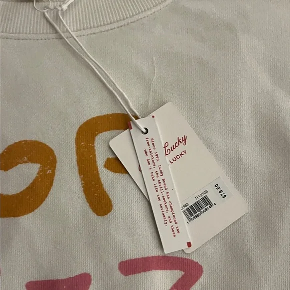 Lucky Brand Women’s Multicolor Graphic Sweatshirt NWT - Picture 4 of 8